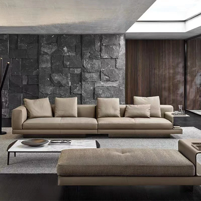 

Italian minimalist Connelly, leather sofa