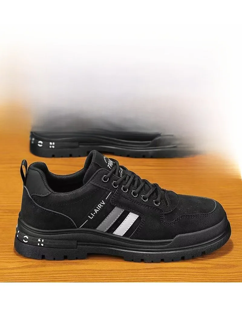 Men's Casual Breathable Work Shoes Spring Autumn New Style Construction Site Labor Protection Shoes Anti-slip Wear-resistant ...