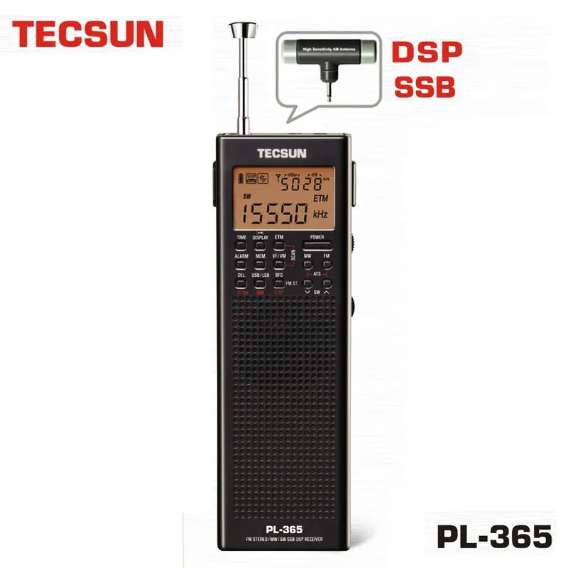 

Tecsun PL-365 Portable Single-Sideband Receiver Full-Band Digital Demodulation for the Elderly DSP FM Mid-Wavelength SSB Radio