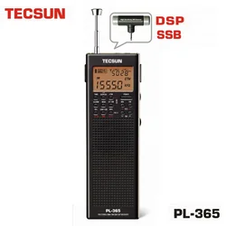 Tecsun PL-365 Portable Single-Sideband Receiver Full-Band Digital Demodulation for the Elderly DSP FM Mid-Wavelength SSB Radio