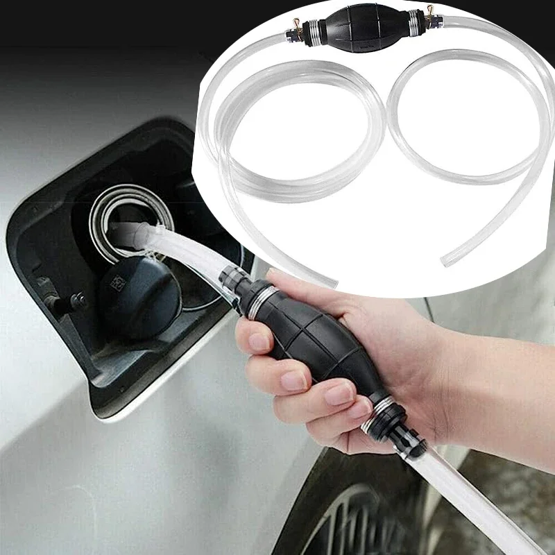 Siphone manguera de gasolina, bomba de sifón de transferencia de agua y combustible, bombas de combustible manuales para gasolina, Gas, combustible, diésel, fluido