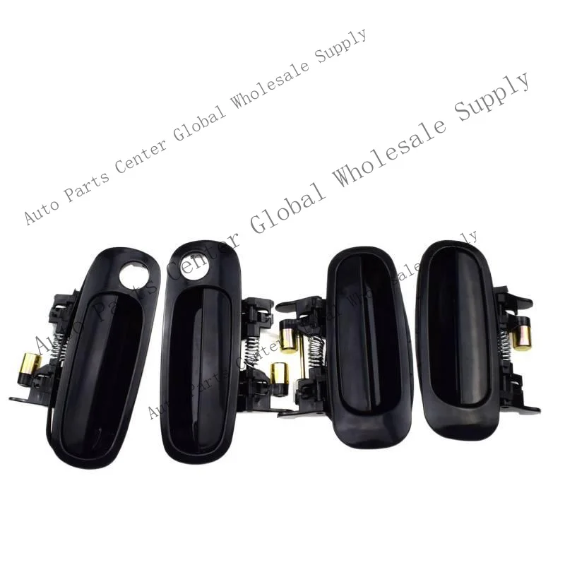 L+ 8Pcs Outside Inside Door Handle Black For 98-02 Toyota Corolla Prizm 69210-02040