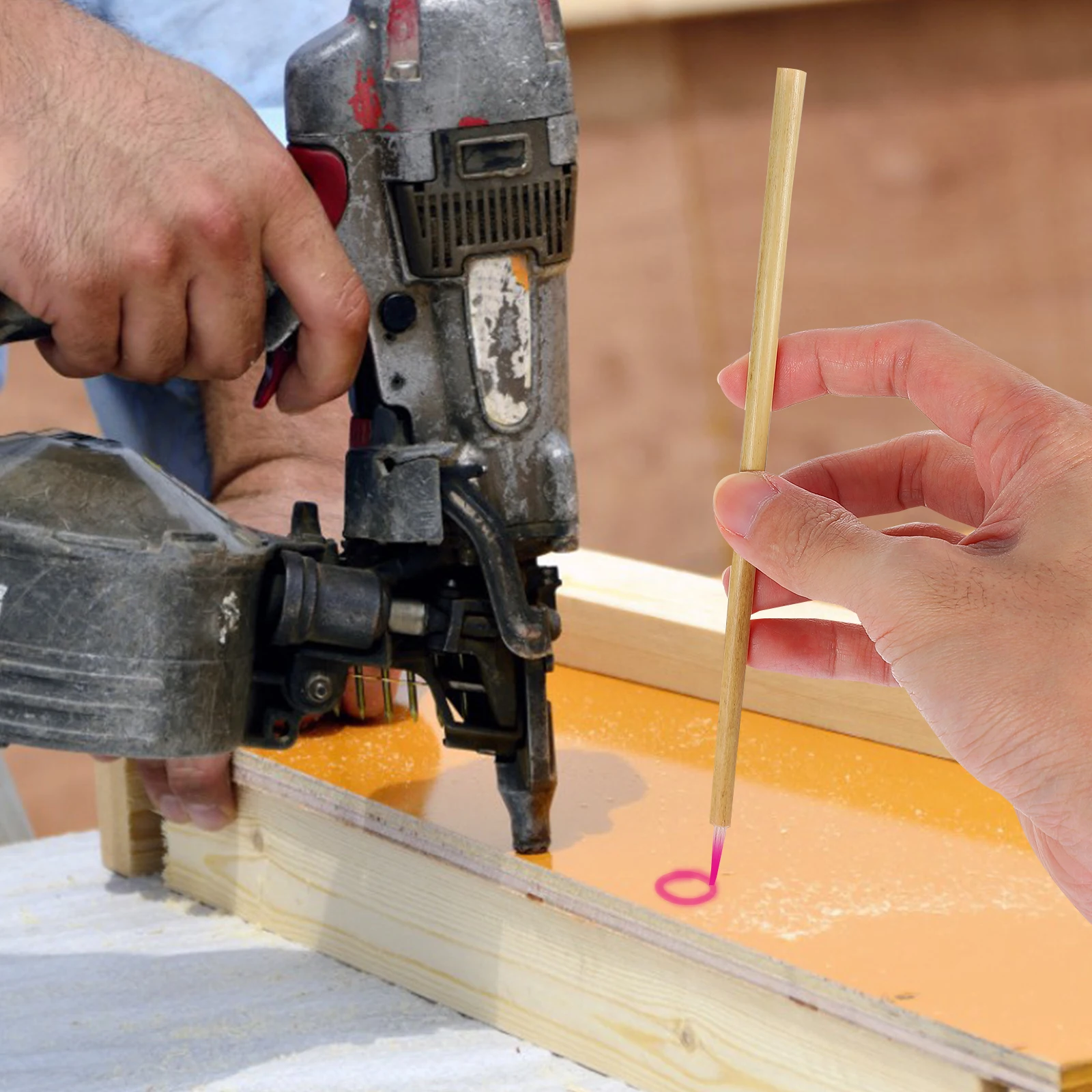 

100pcs Eco-Friendly Industrial Marking Brush Durable High-Density Material Large Quantity Easy Storage Home Decor Pointed Round