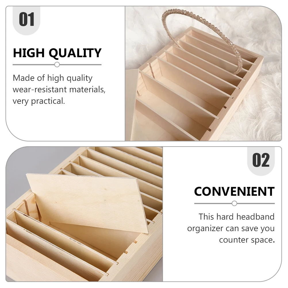 

Wooden Storage Box 32x14x6cm Natural Hairb Display Rack Jewelry St Business Cards Dividers Sectioned Wood Tray Desk ganizer