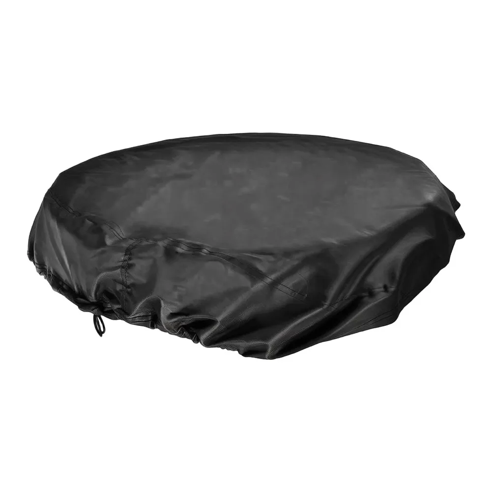Waterproof Drum Cover 420D Oxford Cloth 65x10cm For Outdoor Tank Dust UV Protection Black Elastic Drawstring Storage Tool
