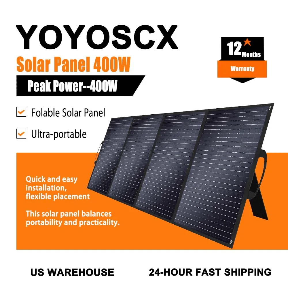 

Protection IP67 Foldable Solar Panel 400W Supplies Cell Phone Tablet Portable,Rechargeable,For Outdoor RV Emergency Power Supply