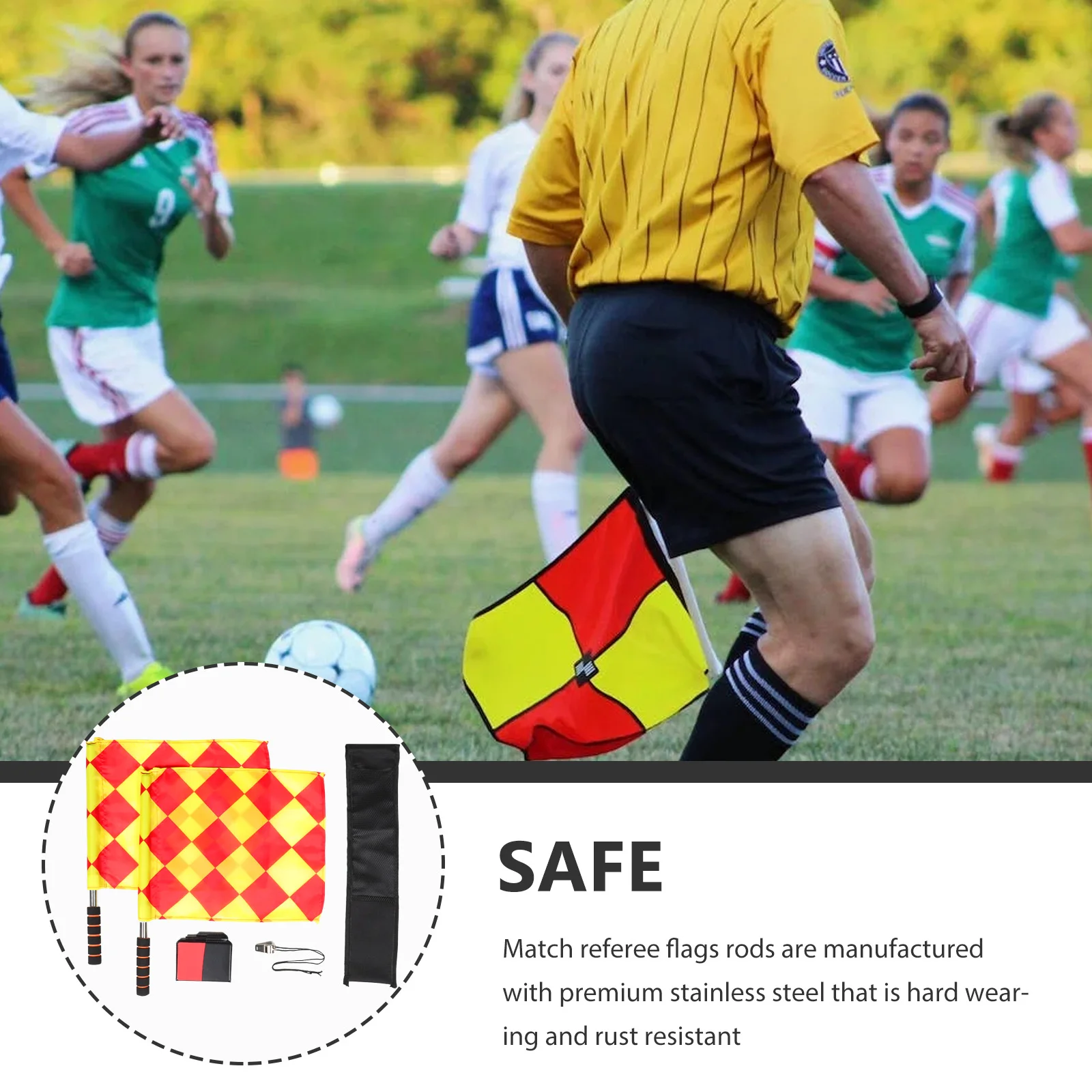 

Referee Banner Set Soccer Cards Football Accessories Flag Flags Linesman