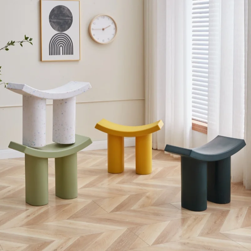 

Nordic Style Shoe Stool Door Home Entrance Stool Bedroom Step Stool Lovely Creative Curved Bench Portable Practical New Sales