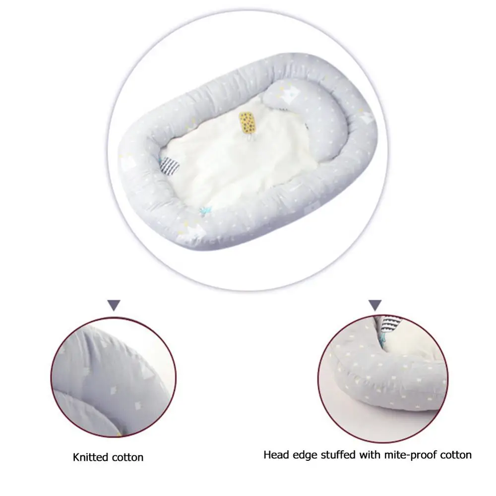 Portable Baby Nest Bed Removable Washable Protection Cushion With Pillow Newborn Travel Bed