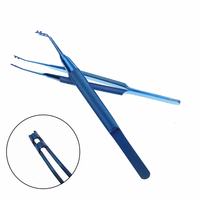 

Ophthalmic Lens Folding Forceps Tweezers Round Handle Titanium Forceps Ophthalmic Eye Surgical Instruments