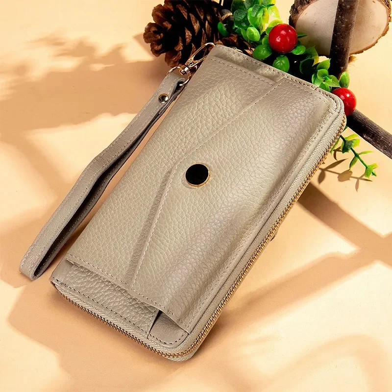 

Newsbirds Leather Wallet Of Women Female Clutch Bag mobile phone collection bag female ladies long purse genuine leather