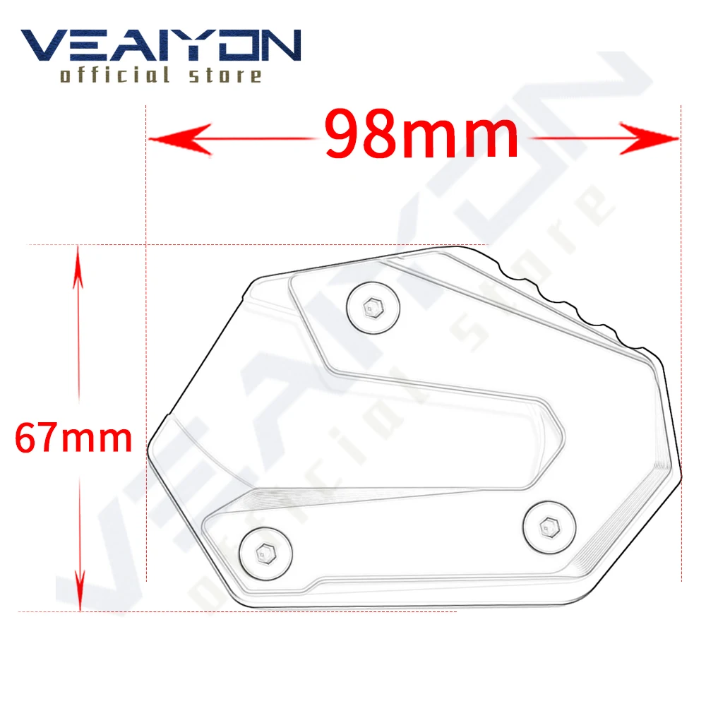 For YAMAHA TRACER 7 tracer7 GT 2021 2022 2023 motorcycle accessories Kickstand Side Stand Extension Enlarger Pad Plate 2023