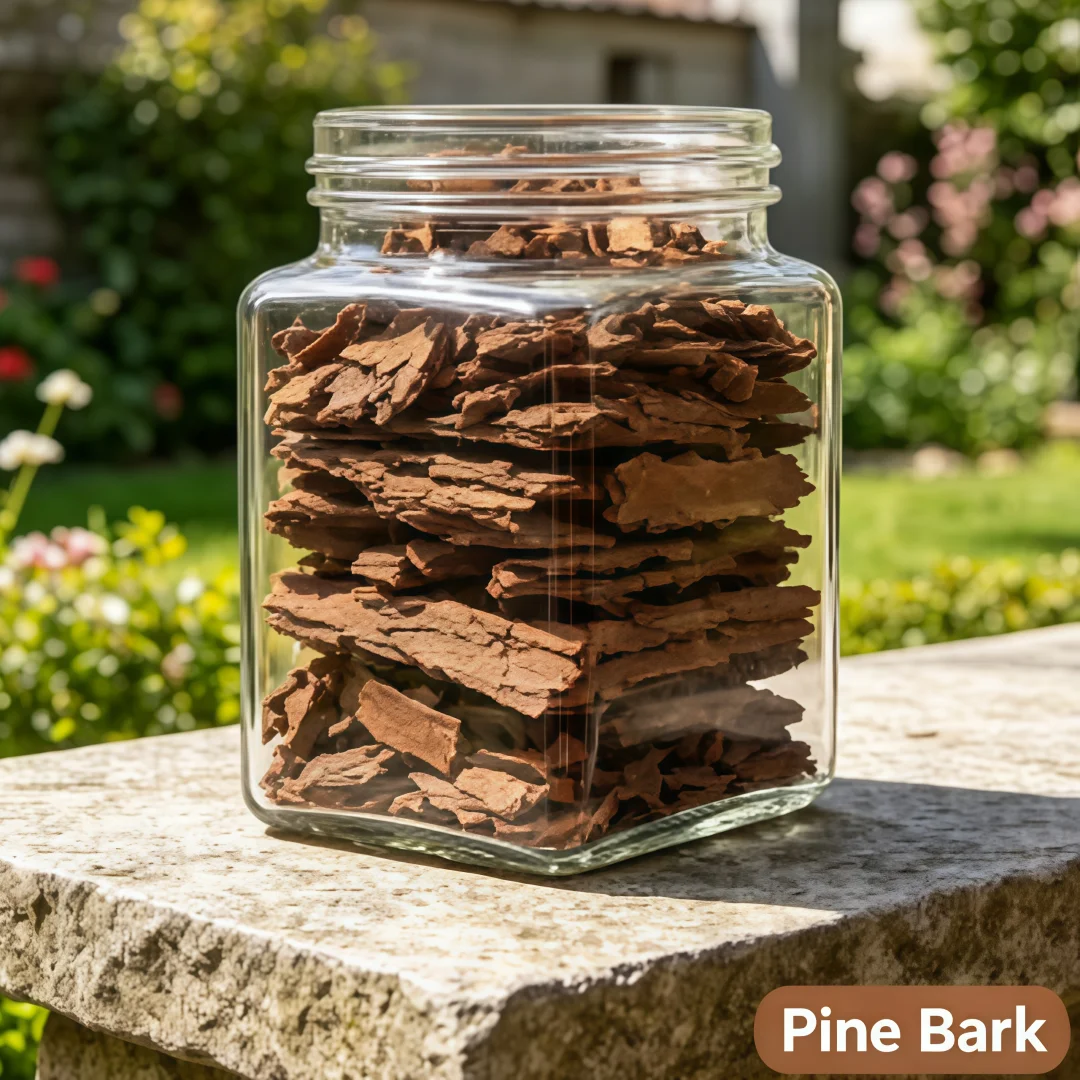 500g Fermented Organic Pine Bark Nuggets, Natural Soil Amendment for Garden, Orchid, Succulent, Bonsai & Blueberry Cultivation