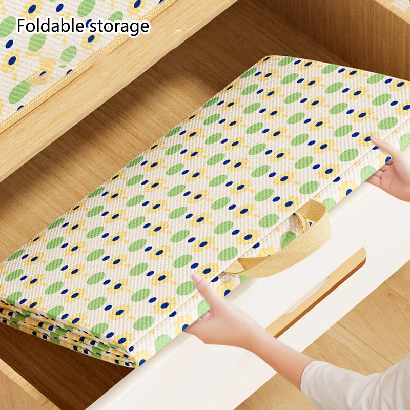 Large Capacity Clothes Storage Bags Closet Organizers Storage Bins Foldable Storage Toy Containers Box Dust-Proof Moving Bag