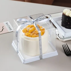 10Pack 4/5inch Cake Boxes Bakery Boxes with Clear Lid Pastry Cookies Pie Candy Carrier Container for Birthday Christmas Party