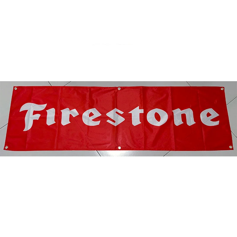 130GSM 150D Polyester Material FireStone Tires Banner 1.5*5ft (45*150cm) Advertising decorative Racing Car Flag