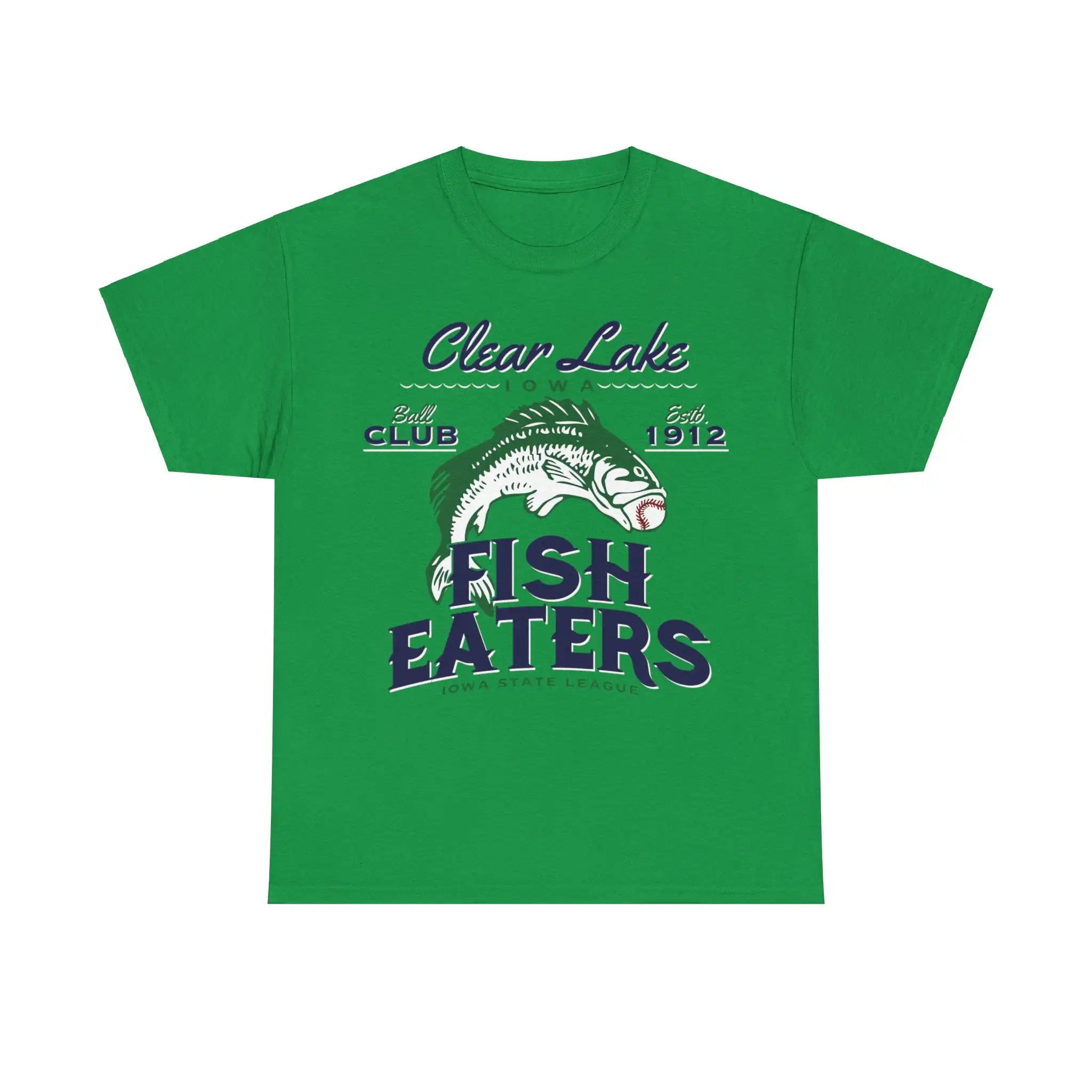 Clear Lake Fish Eaters Est 1912 Iowa Baseball T-shirt