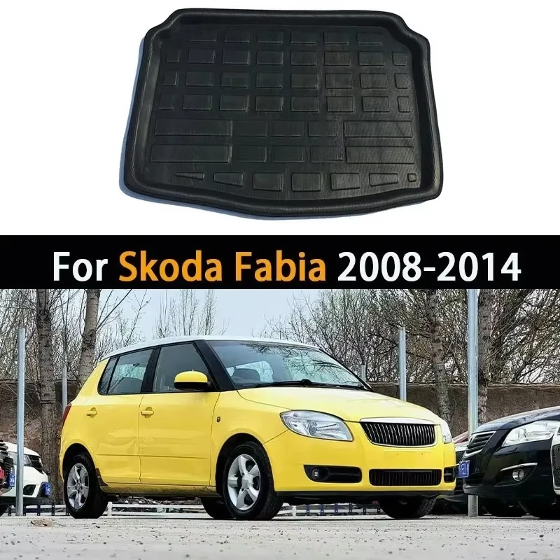 

Для Skoda Fabia MK2 5J 2008-2014 2009 2010 2011 2012 2013 Автомобильный коврик в багажник Водонепроницаемый напольный коврик Запчасти Лоток багажника Ковер Авто