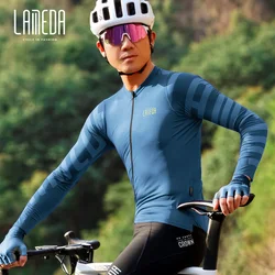 LAMEDA new summer cycling clothes men's quick drying long sleeved top road bike clothing cycling equipment