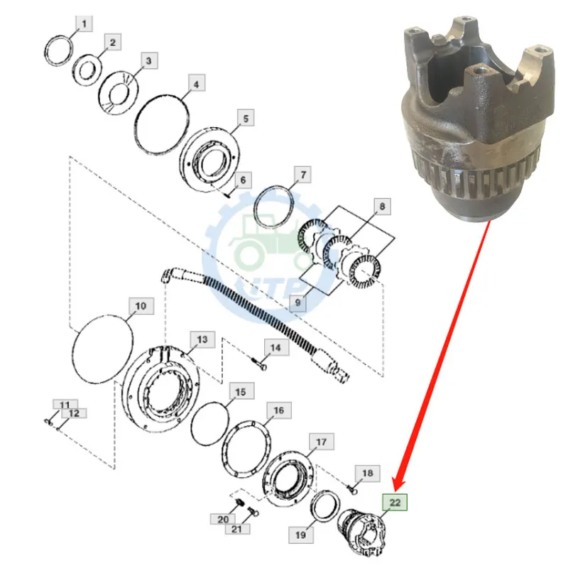 Universal Joint Yoke  T158437 Fits For  Backhoe parts