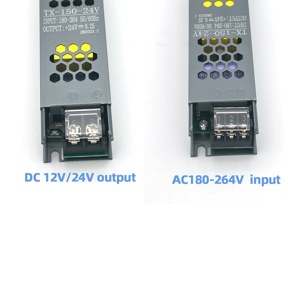 Ultra Thin Lighting Transformers 220V to DC12V 24V 60W 100W 150W For CCTV LED Strip Power Supply Adapter