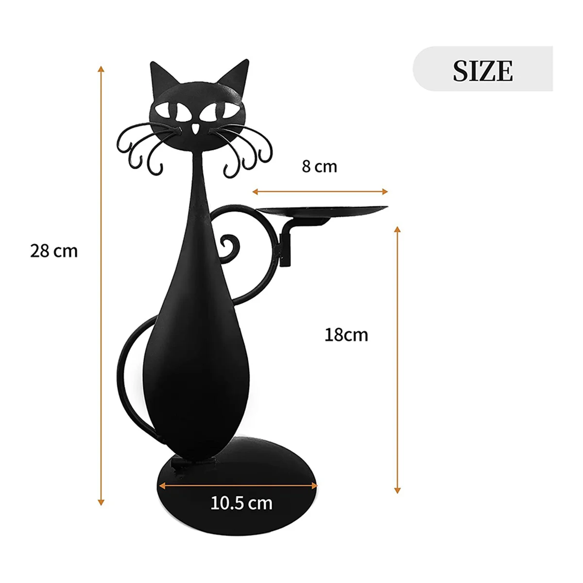 CAT Candle Holder Vintage Candlestick Desktop Candle Stand Decor for Farmhouse Party Centerpiece Decoration Gift