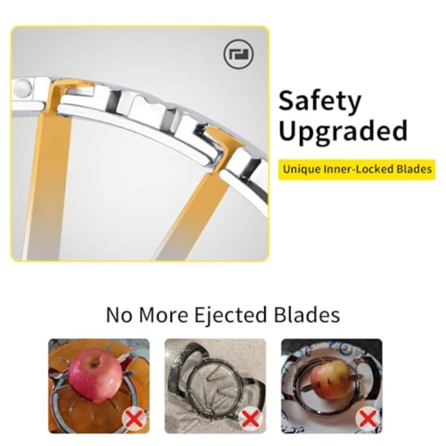 4,72 inch appelsnijder met 12 messen extra grote appelsnijmachine voor efficiënte fruitvoorbereiding Heavy Duty roestvrijstalen appel