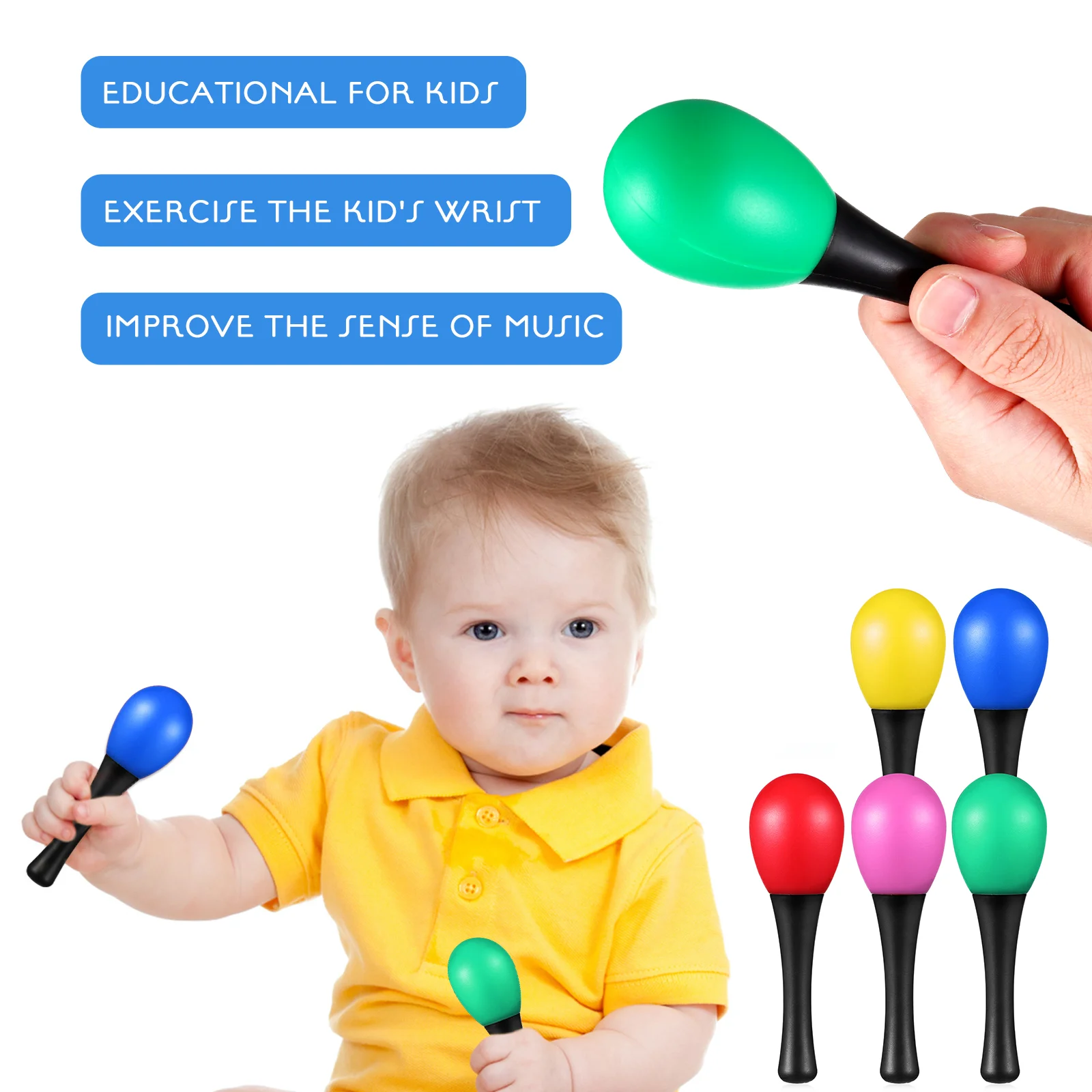 Small Maraca Sand Hammer Playthingss Mexican Party Favors Sand Hammer Playthings Musical Instruments Percussion Mini