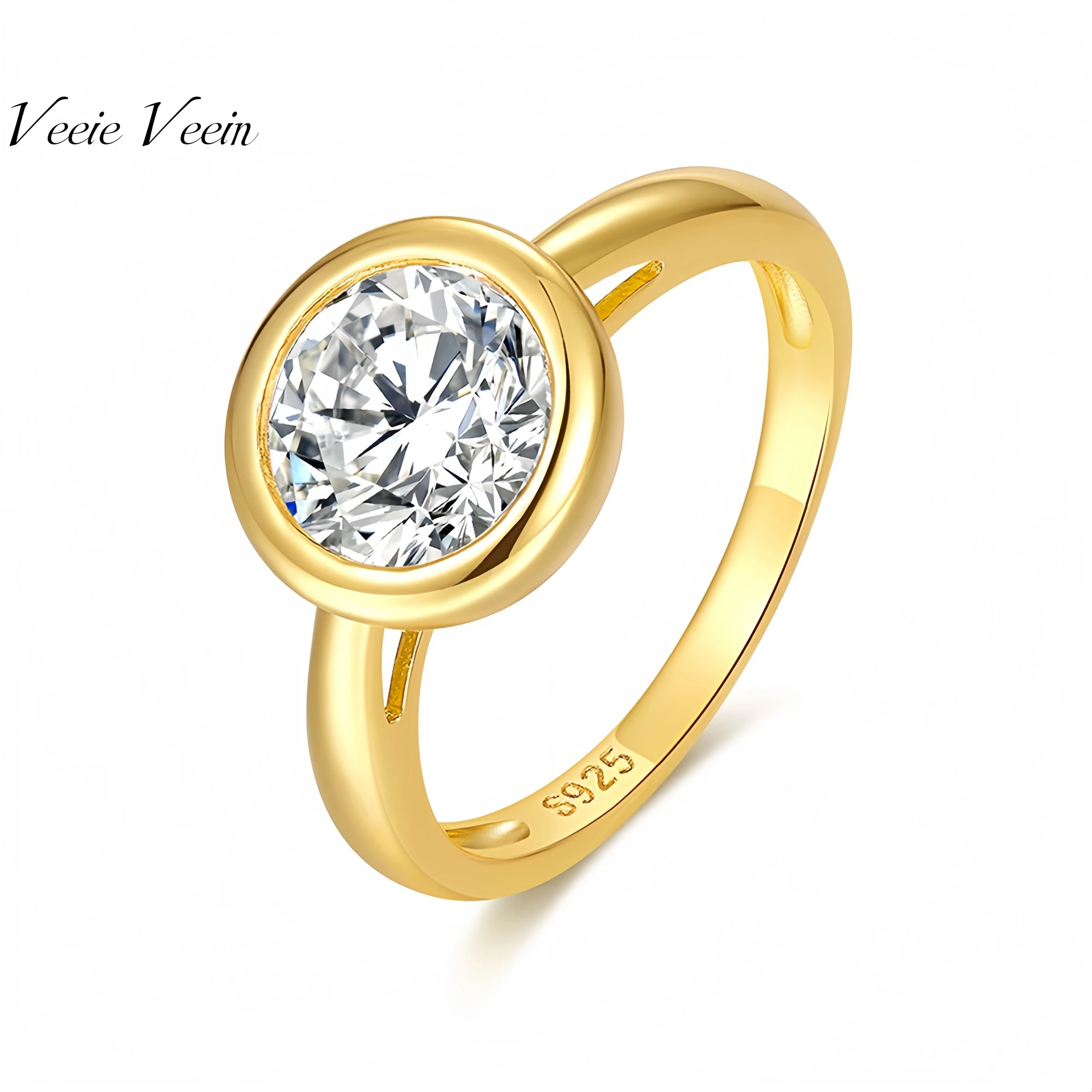 

Veeie Veein Модное роскошное брендовое дизайнерское кольцо из стерлингового серебра S925 с муассанитом Сертификат GRA 1-2 карата Кольцо Трендовое кольцо