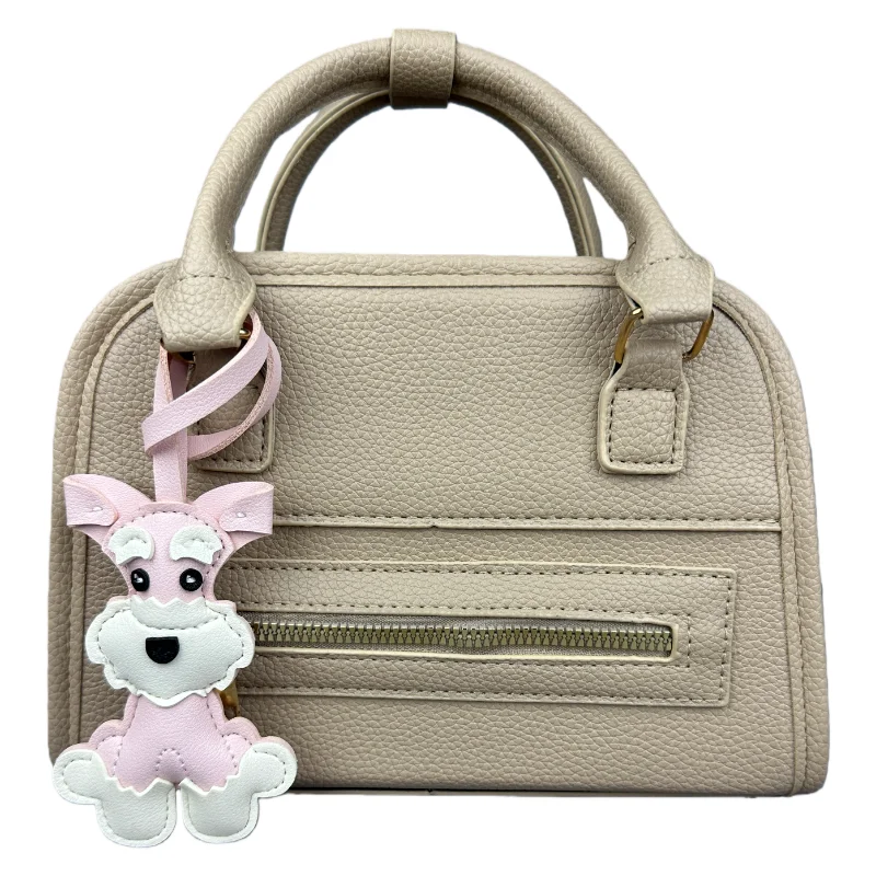 Schnauzer-Taschenanhänger aus PU-Leder für Hunde, 6 Farben erhältlich, niedlicher Haustier-förmiger Welpen-Schlüsselanhänger und Taschenzubehör – Detail 4
