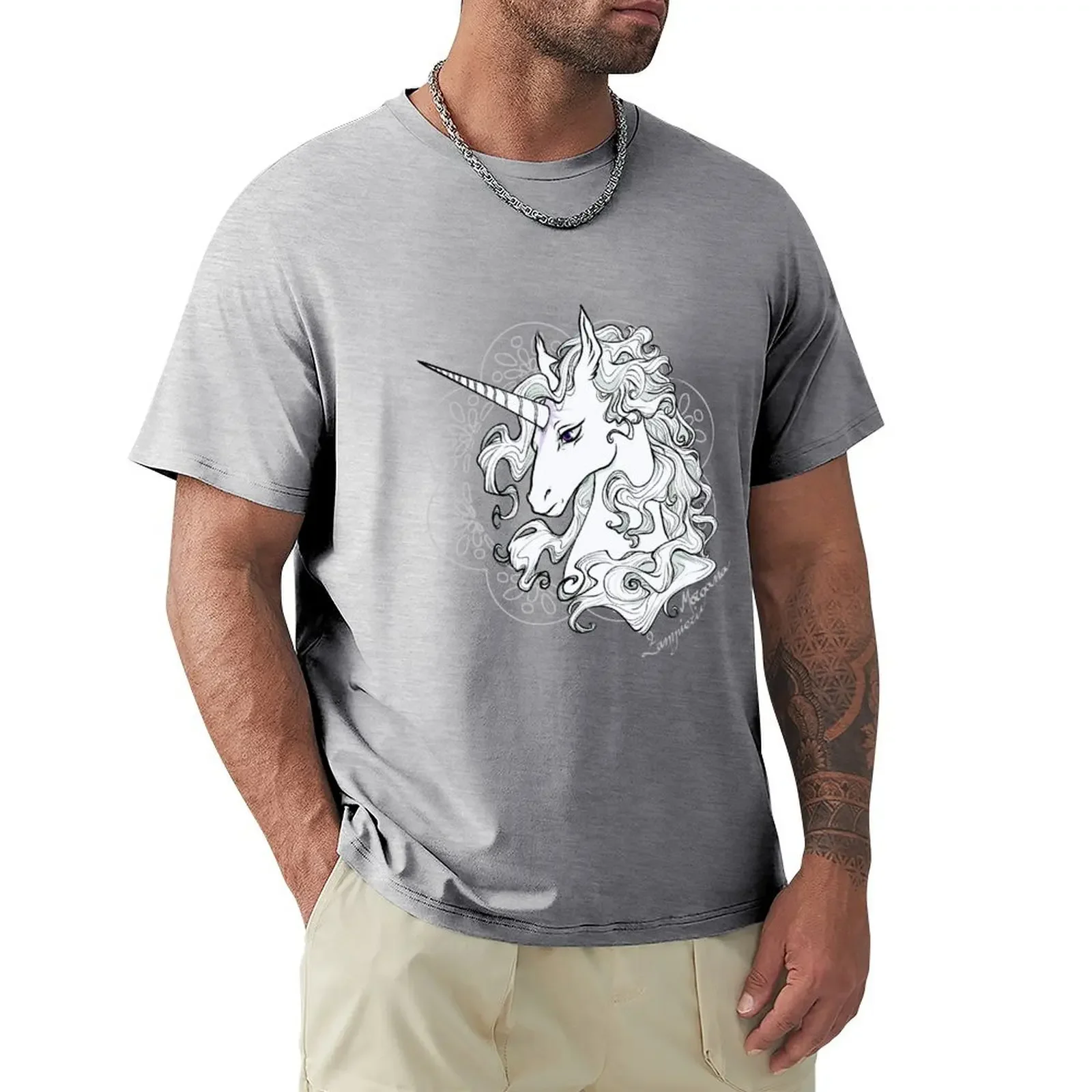 The last unicorn (sea green) T-shirt cute tops sports fans Short sleeve tee mens big and tall t shirts