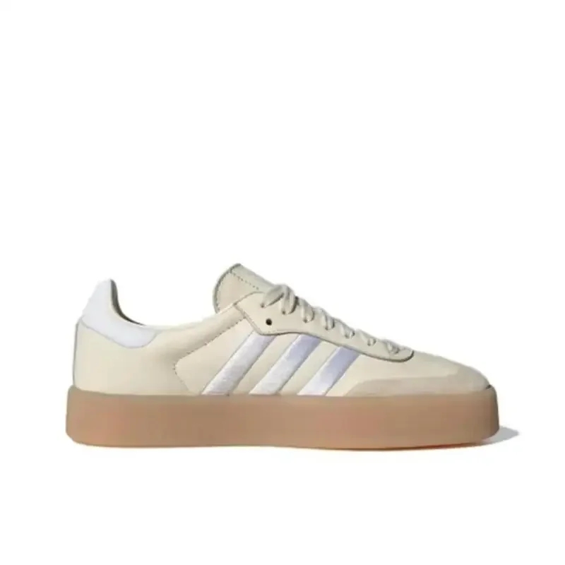 Adidas Originals SAMBAE Shock Absorbent Low Cut Casual Comfortable Wear Resistant Board Shoes for Men and Women Silver