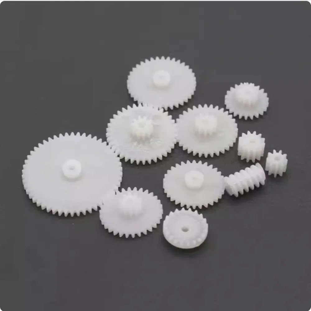 11pcs J255 Module 0.5 11 Different kinds of Gears include Worm Shaft Gear Crown Gear Double-deck Reduction Gear DIY Making