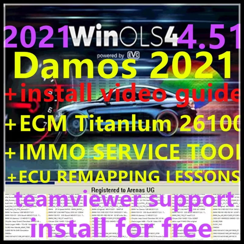 عرض ساخن أحدث WinOLS 4.51 مع المكونات والمزيد من الوظائف برنامج ضبط رقاقة ECU التلقائي VMWARE WinOLS 4.51