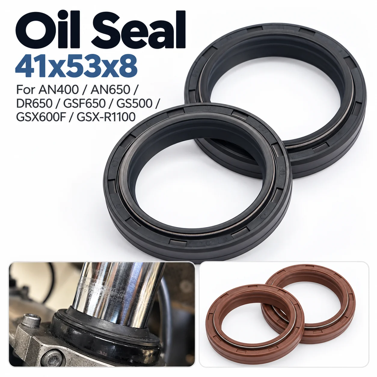 41x53x8 Motorcycle Front Fork Oil Seal Fork Seal For Suzuki AN400 AN650 BURGMAN DR650 GSF400 GSF600 GSF650 GS500 GSX600F 41 53 8