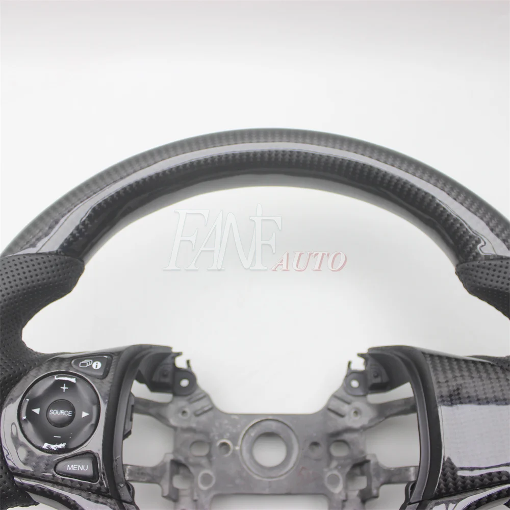 Replacement Real Carbon Fiber Steering Wheel with Leather for Honda Civic 9TH GEN 2012-2015