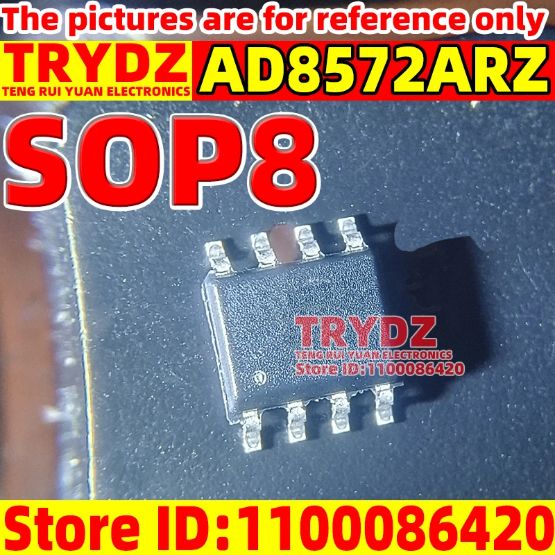 20-1pcs New AD8572ARZ SOP8 Single power rail to rail operational amplifier chip