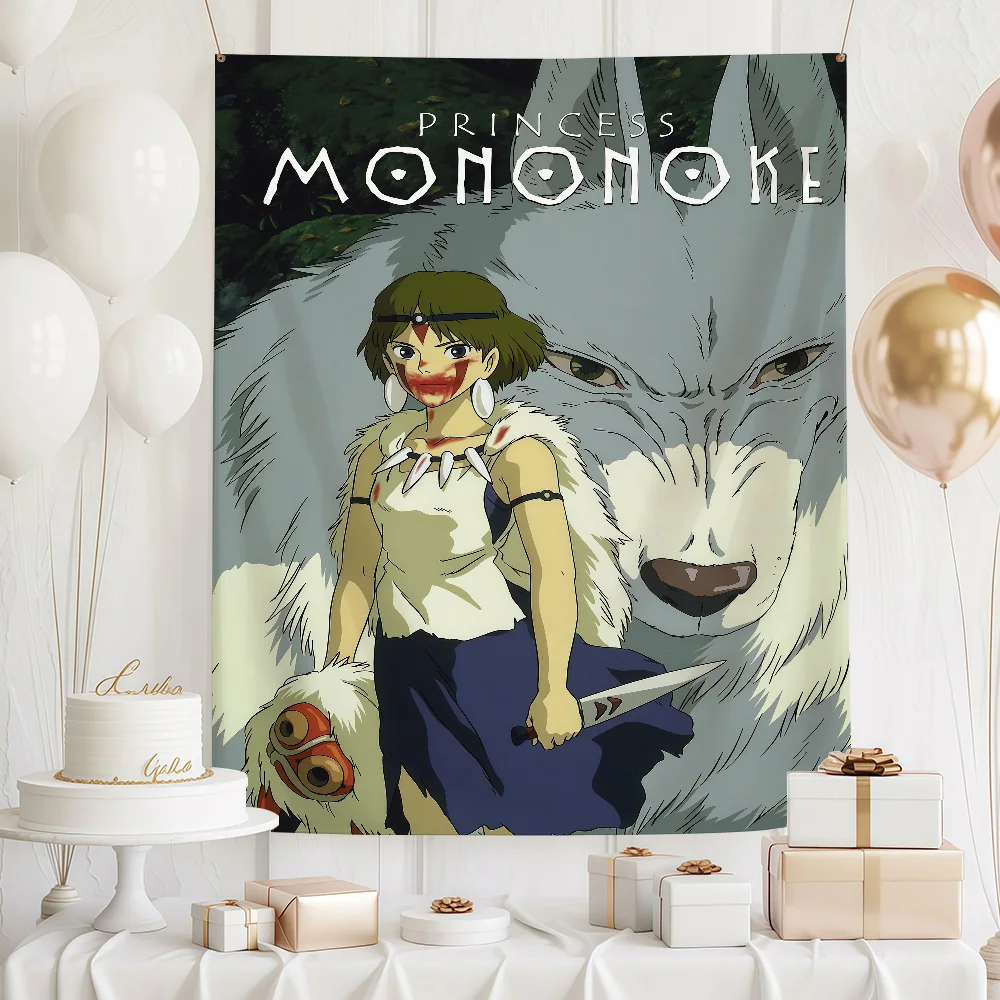 

Anime P-Princess M-Mononoke flag Custom Camping Garden Decor Party Backdrops Wall Art Family Gifts