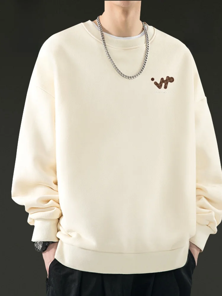 

Heavyweight Hoodie ex Winter Thiened Fce round Ne Jaet Couples Faion Brand Youth ular Long Sve