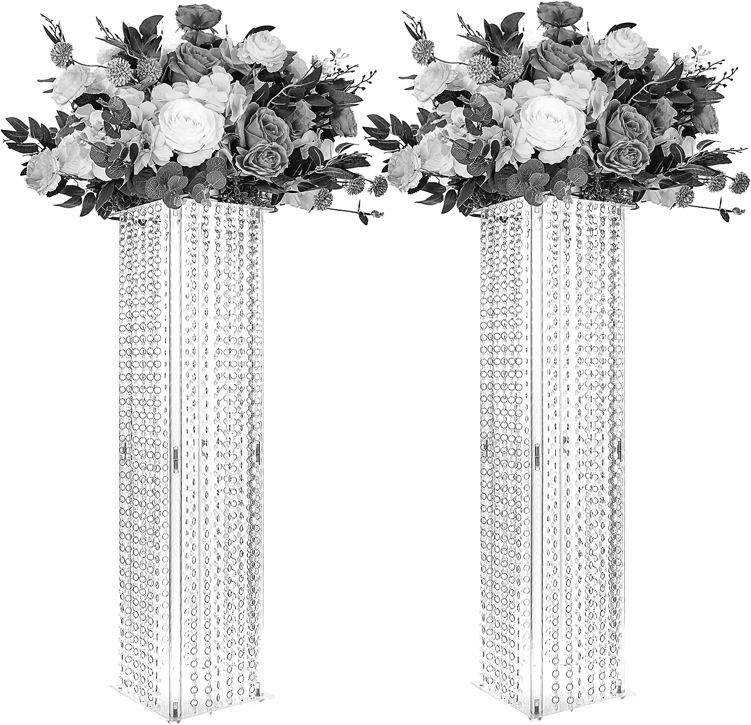 

10pcs)H40cm to 120cm)Wedding Event Decor crystal bead plinth Stand Table Plinths for Wedding Party Decoration