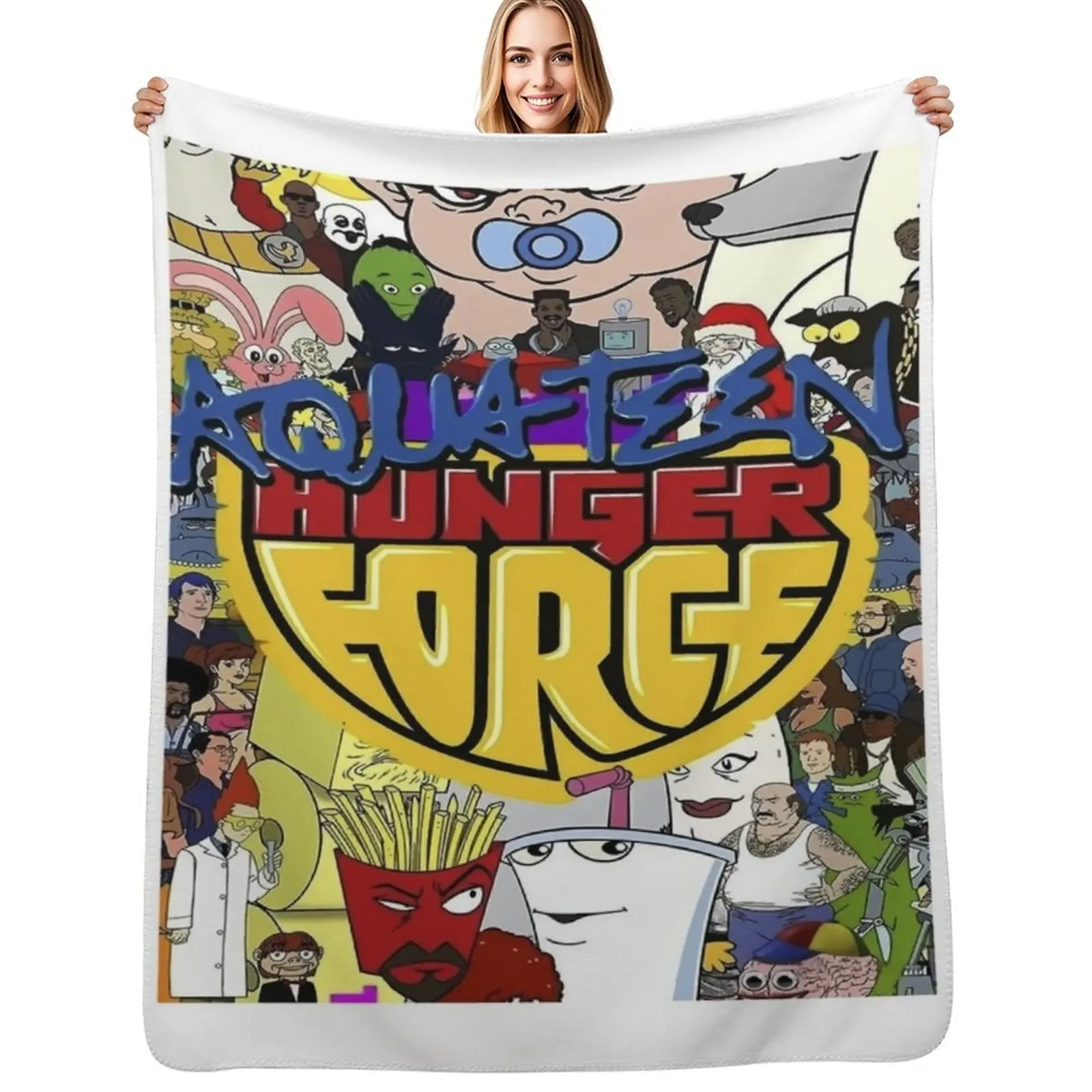 aqua teen hunger force Throw Blanket Lightweight Warm Blanket for Indoor Outdoor Use