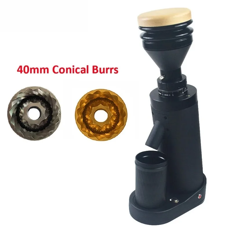 Xeoleo Household 150W Coffee Bean Grinder Fineness Adjust Dial 40mm Conical Titanium Burrs Coffee Miller Grinder Machine