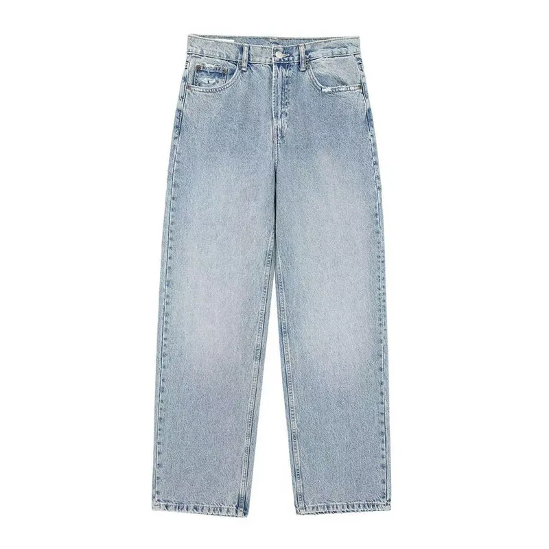 Lente 2026 Nieuwe stijl damesbroek Verontruste losse jeans Retro zak Casual stijl damesjeans