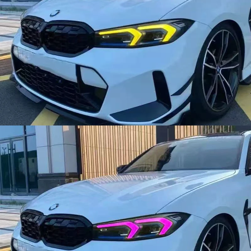 

Модуль RGB для дневных ходовых огней (DRL) BMW G20 2023 года, лазерный, цветной, желтый, «Золотой глаз», алюминий