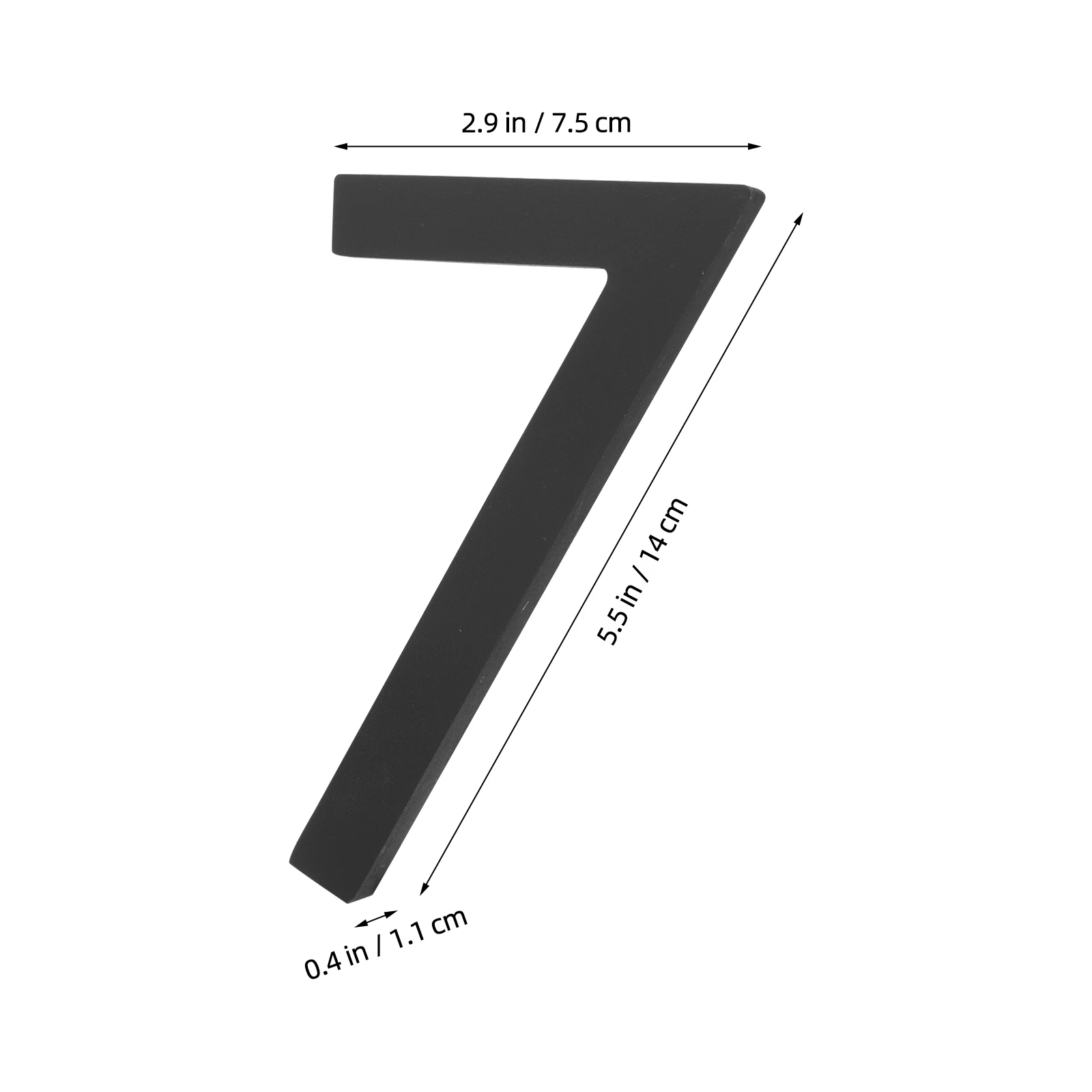 

Decorative Number 7 Acrylic Metal House Door Mailbox Address Numbers Room Gate Street Sign Long Lasting Durable Safe Practical
