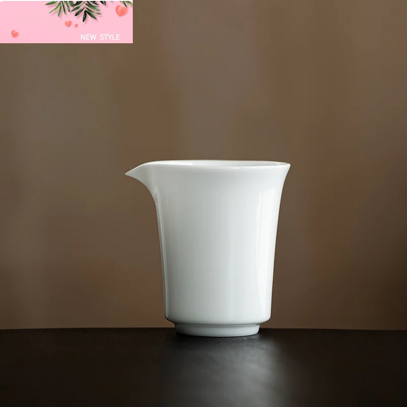 

200ml Ice Seed Jade Porcelain Tea Pitcher Handmade Chinese White Cha Hai Justice Cup White Tea Drinkware Decoration Supplies