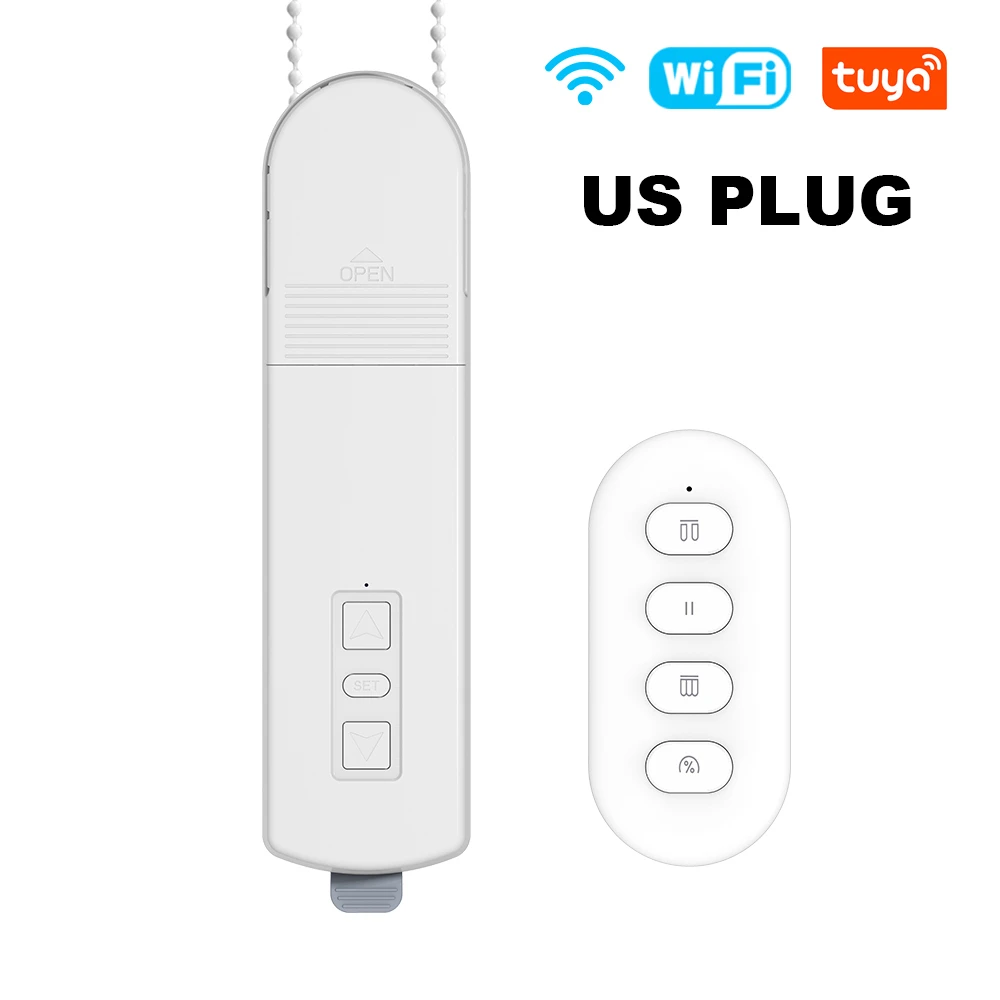 Manhot Tuya WiFi DIY Keten Gemotoriseerde Rolluik Jaloezieën Shades Drive Gordijn Motor EU US UK AU Standaard voor Alexa Google Home