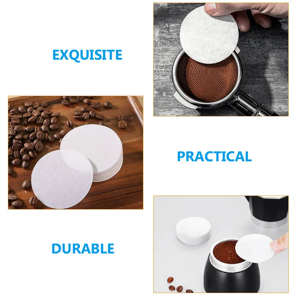 300Pcs Disposable Coffee Filter Paper Unbleached for Home Office Cafe Use Fast Flow Even Extraction No Metal Cleaning Required