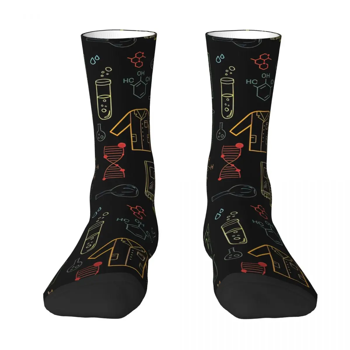 Periodic Table Of Elements Unisex Winter Socks Hip Hop Happy Socks Street Style Crazy Sock