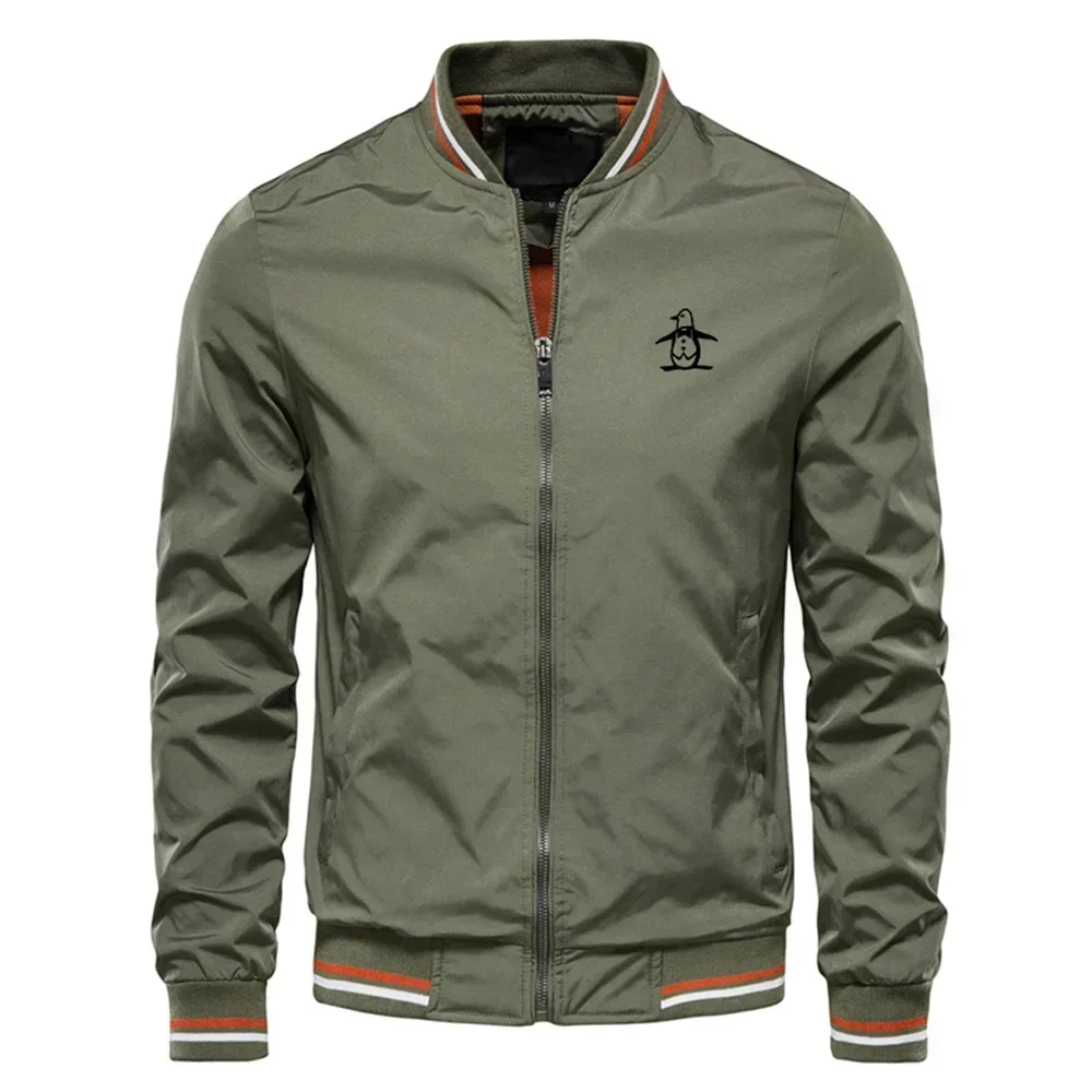 New/Korean/Golf/Men's Stand Up Collar Jacket Zipper Sportswear, Spring and Autumn Fashion Men's Outdoor Casual Zipper Jacket